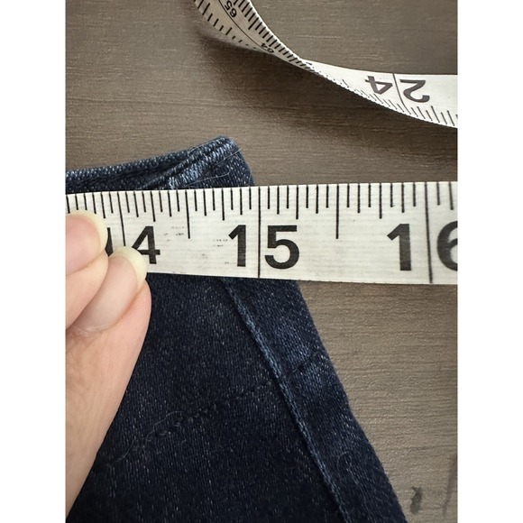 Halara Flex High Waisted Jeans Pockets Washed Casual Wide Leg Pants M Dark Wash - Picture 10 of 11